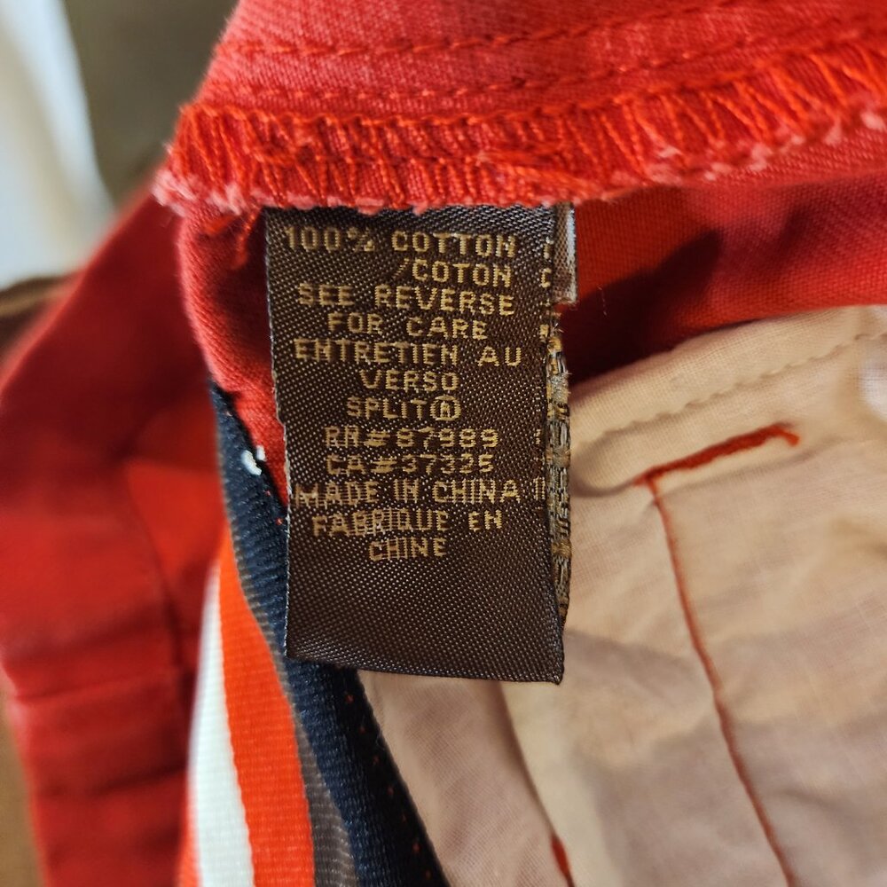 Split Red Cotton Mini Skirt | Y2K Retro Back Pocket Button Detail | Size 5 - Picture 9 of 10